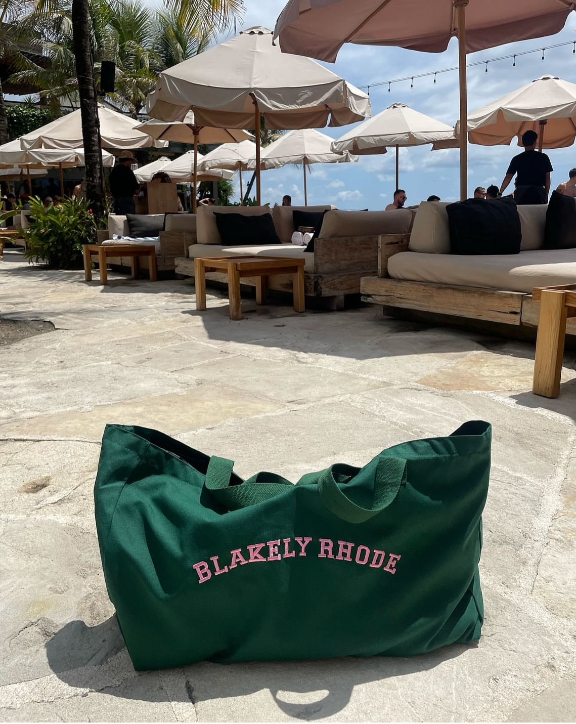 Blakely Rhode Vacation Bag Emerald and Pink