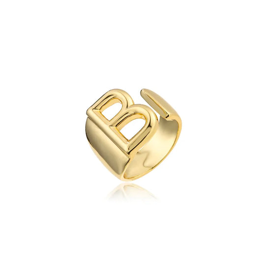 Blakely Rhode Adjustable Initial Ring Gold