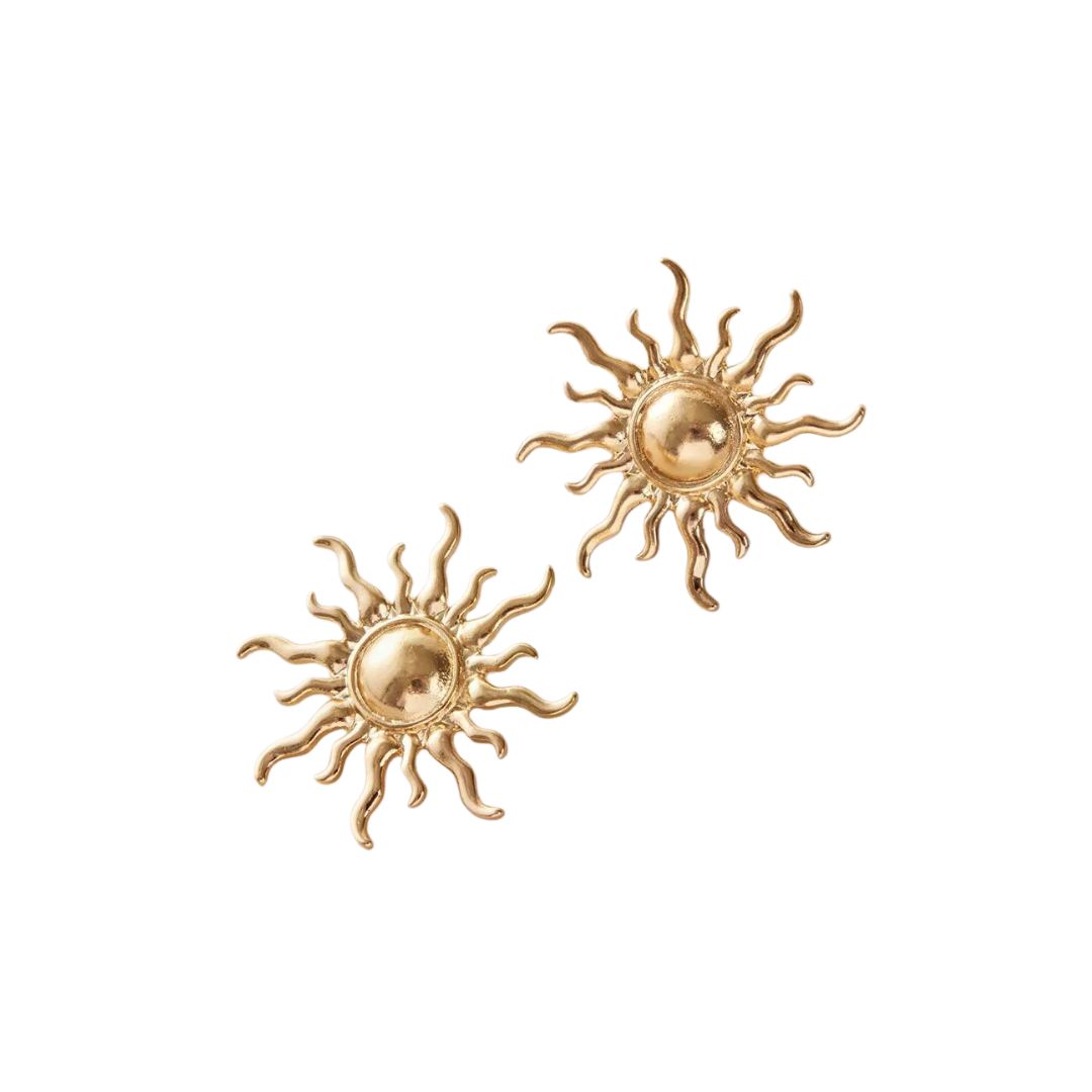 Blakely Rhode Exaggerated Sun Flame Earring Gold